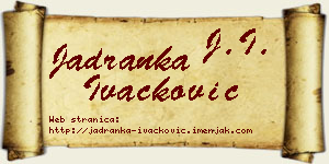 Jadranka Ivačković vizit kartica